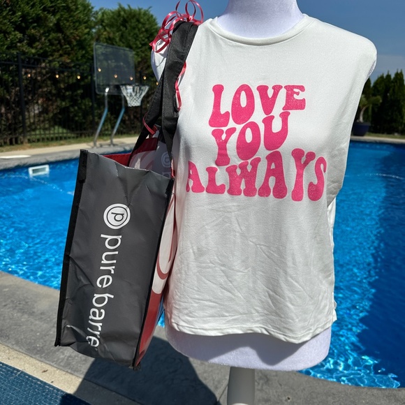 lovers of hYOUmanity Tops - NWT Lovers of hYOUmanity Small Love You Always White Pink Tee